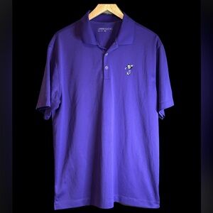 Nike Golf Walt Disney World Mickey Mouse Dri Fit Polo Shirt Purple Mens Large